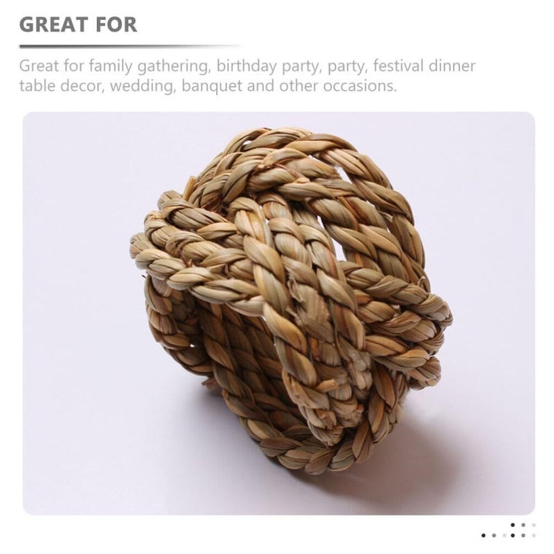 Handmade Woven Cotton Napkins Set of 6 Decorative for Dining Family Gatherings Thanksgiving - Image 5