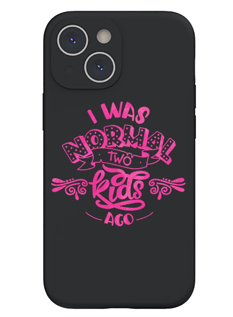 Theodor Protective Slim Fit Case Liquid Silicone Cover with Full Body Protection Anti-Scratch Shockproof Case For iPhone 15 Plus Black - Two kids ago - Image 1