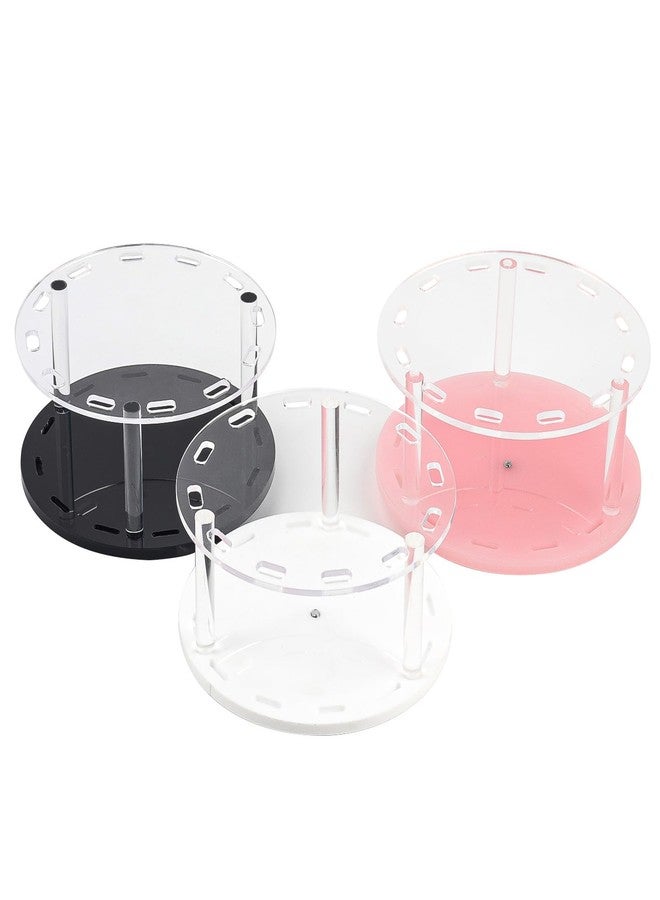 Mekupeu 12 Holes Acrylic Rotatable Tweezers Holder Eyelash Makeup Grafting Tweezer Display Stand Extensions Organizer (White) - Image 3
