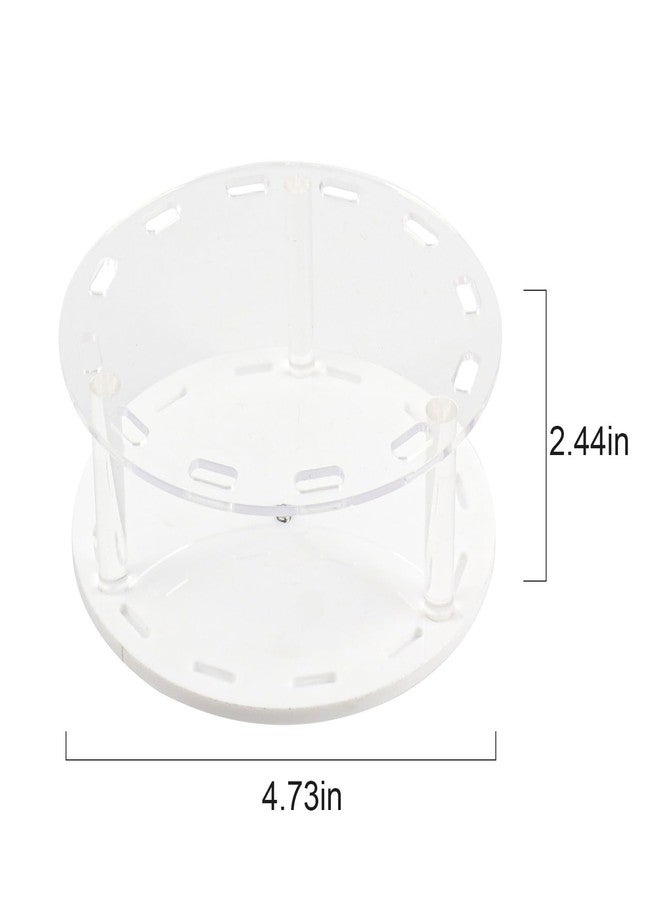 Mekupeu 12 Holes Acrylic Rotatable Tweezers Holder Eyelash Makeup Grafting Tweezer Display Stand Extensions Organizer (White) - Image 2