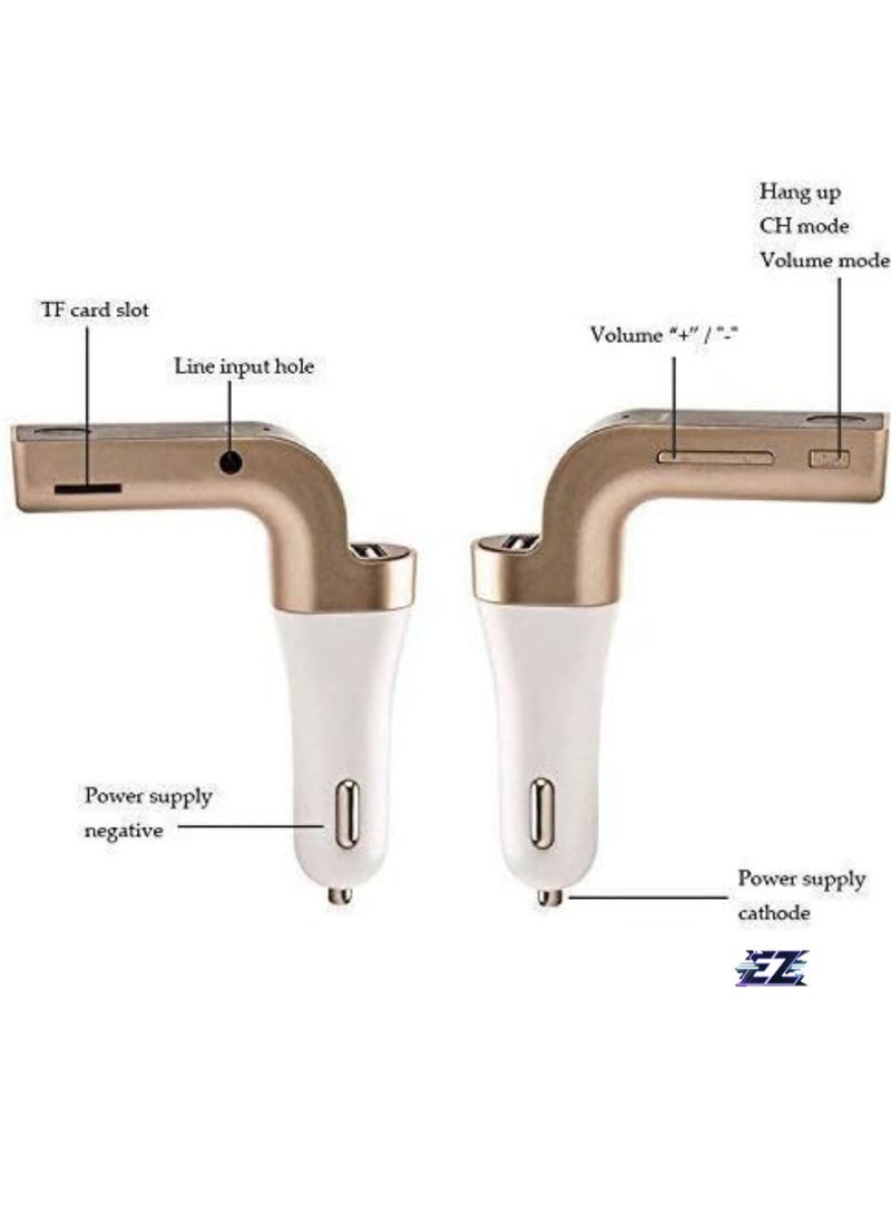 ELTRAZONE LCD Bluetooth Car Charger FM Kit MP3 Transmitter – USB & TF Card Slot, Built-in Mic for Hands-Free Calling, Compatible with Android & iOS Devices - Image 2