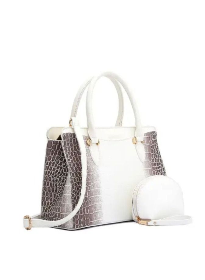 Pure and Chic White Leather Bag for Women - Image 1