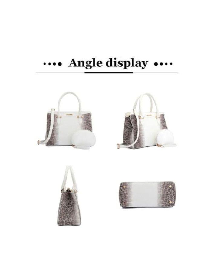 Pure and Chic White Leather Bag for Women - Image 4