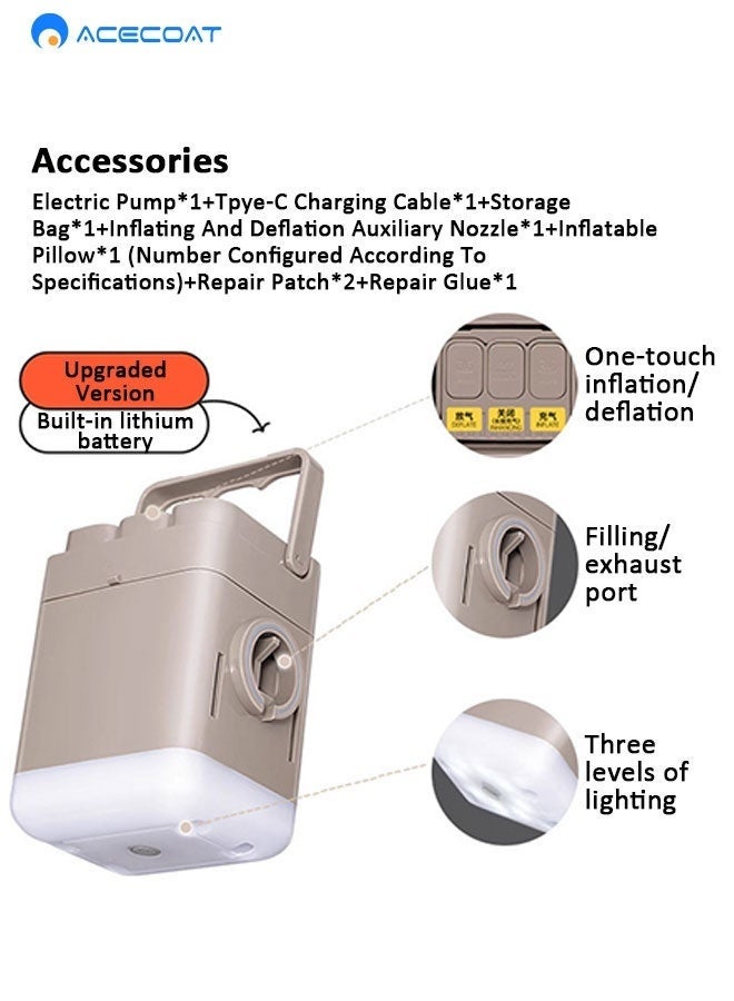 ACECOAT Raised Air Mattress with Never Flat Pump | Luxury Inflatable Mattress with Built in Air Pump to Ensure a Good Night’s Rest | Heavy Duty Blow Up Mattress with Self Inflating Pump - Image 2