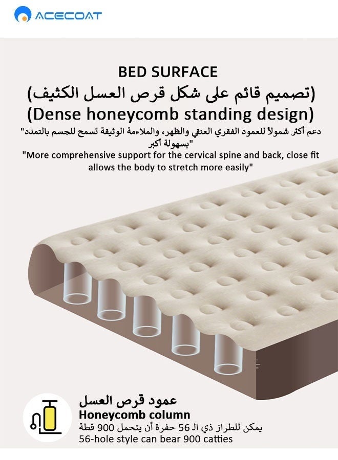 ACECOAT Raised Air Mattress with Never Flat Pump | Luxury Inflatable Mattress with Built in Air Pump to Ensure a Good Night’s Rest | Heavy Duty Blow Up Mattress with Self Inflating Pump - Image 5