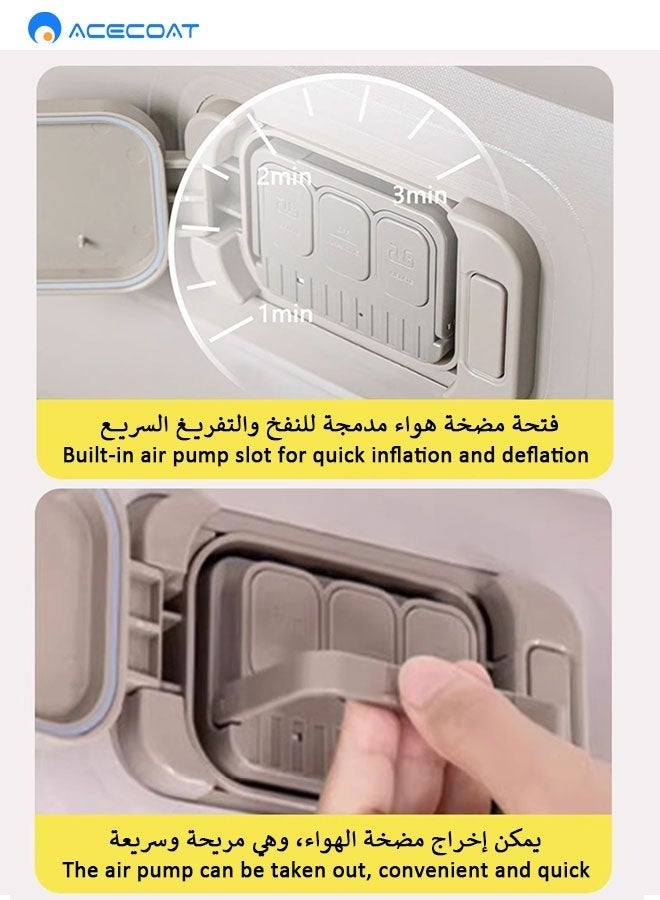 ACECOAT Raised Air Mattress with Never Flat Pump | Luxury Inflatable Mattress with Built in Air Pump to Ensure a Good Night’s Rest | Heavy Duty Blow Up Mattress with Self Inflating Pump - Image 4