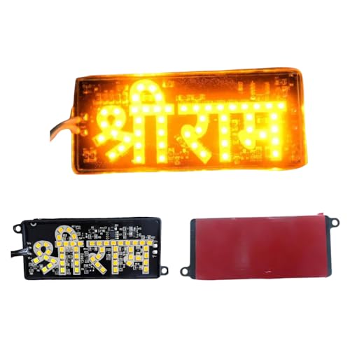 Autozap Shree Ram Ji Bike Led Light Logo Self Adhesive Back Up Lamp Motorbike, Car, Truck, Van (Amber LED) (Pack of 1) - Image 4