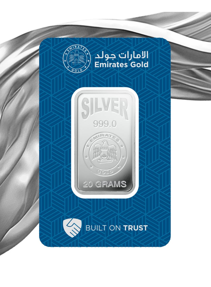 Emirates Gold 20g Silver Bar – Certified Bar - Image 3