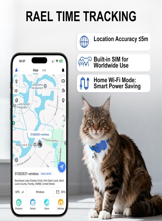 جهاز تتبع المواقع GPS من Guardtix للكلاب والقطط، مزود بتنبيهات ذكية وسجل المواقع، وخاصية تحديد المواقع الجغرافية، ويعمل في الوقت الفعلي، ومقاوم للماء، ويتوافق مع نظامي iOS وAndroid، ويتطلب اشتراكًا. - Image 5