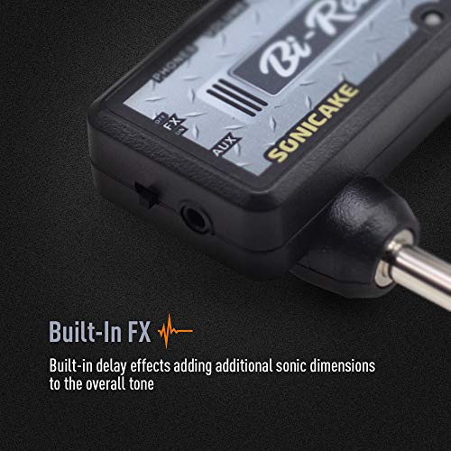 SONICAKE QAP-5 BI Read Guitar Headphone Amp Plug-in USB Chargable Portable Pocket Guitar Headphone Amplifier US Style High Gain Tone with Delay Carry-On Bedroom Effects - Image 3