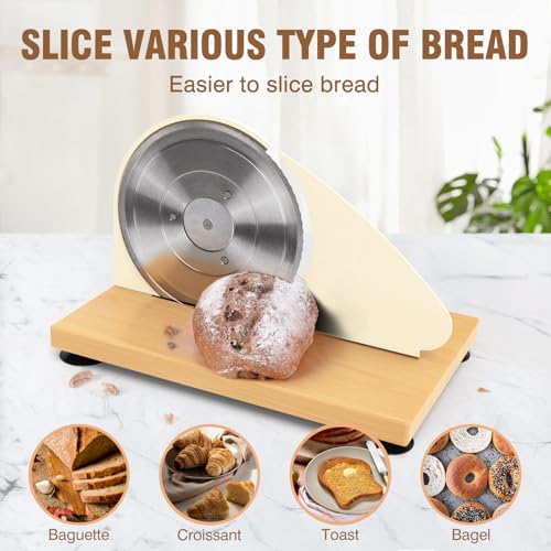 vanerepok Manual Bread Slicer for Homemade Sourdough Bread Versatile Hand Crank Bread Slicer for Sourdough Crusty Bread Etc Stainless Steel Slicers Adjustable Width for Homemade & Commercial Use - Image 4