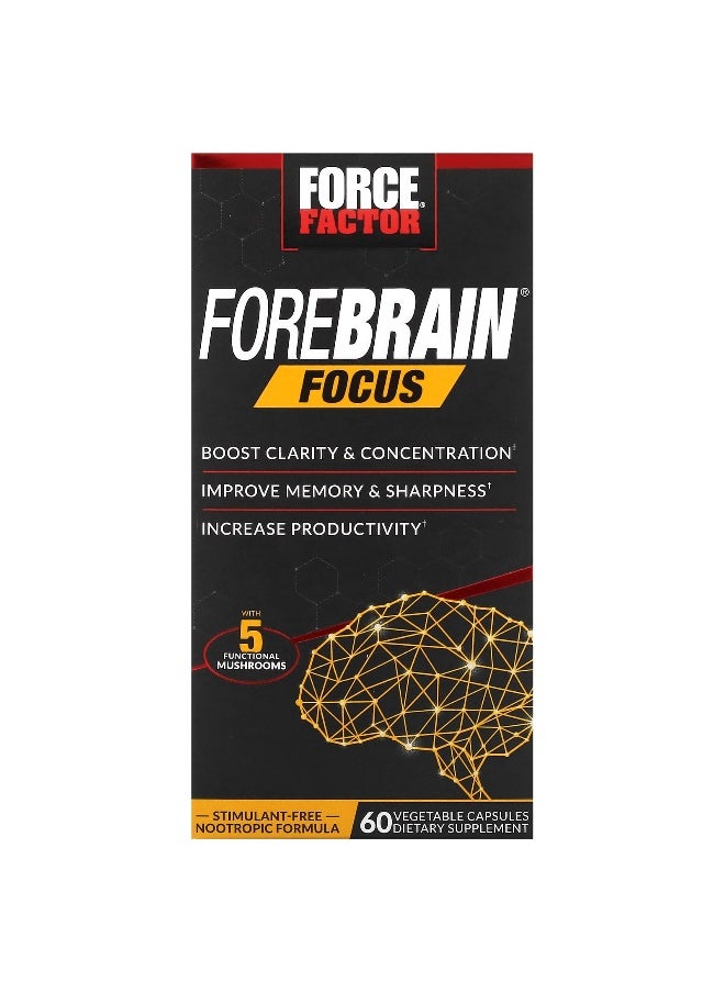 Force Factor Force Factor, Forebrain Focus, 60 Vegetable Capsules  - Image 1