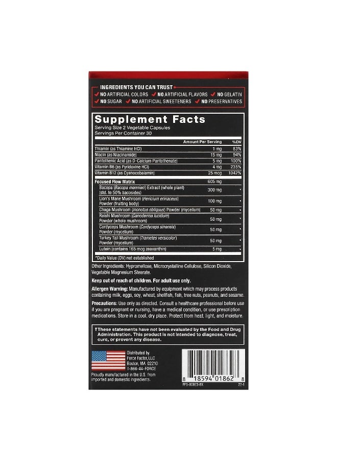 Force Factor Force Factor, Forebrain Focus, 60 Vegetable Capsules  - Image 2