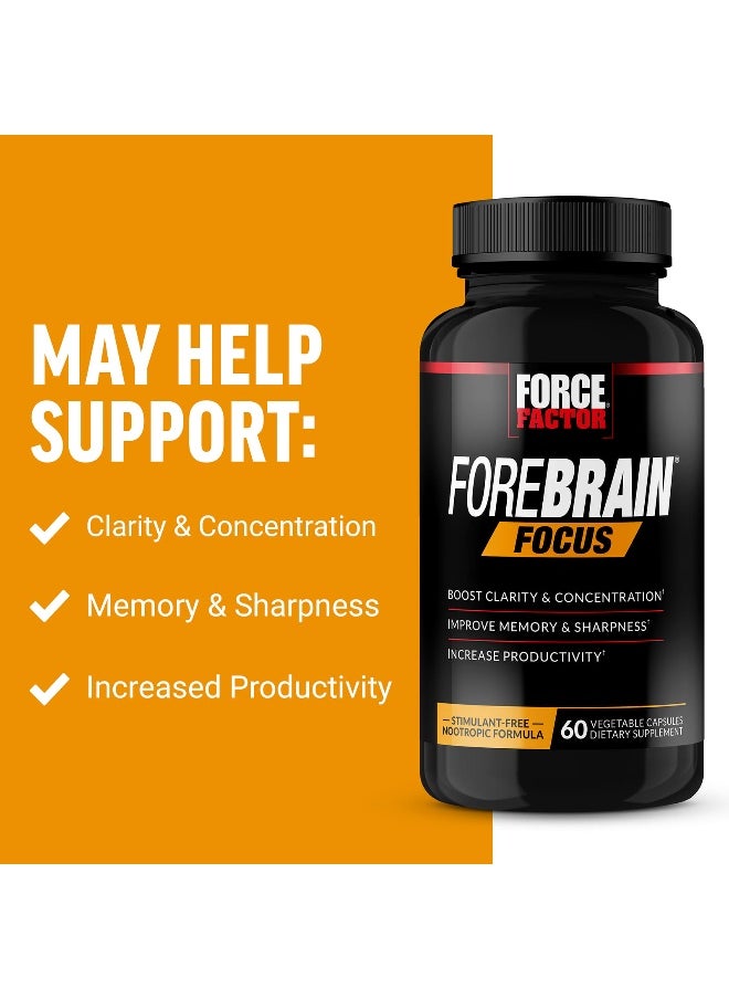 Force Factor Force Factor, Forebrain Focus, 60 Vegetable Capsules  - Image 4