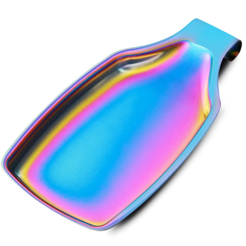 BETTWILL BETTWILL Rainbow Spoon Rest for Stove up Stainless Steel Spoon Holder For Kitchen Counter Large Spoon Rest Spatula Spoon Ladle Utensil Holder Dishwasher Safe Rainbow Kitchen Accessories