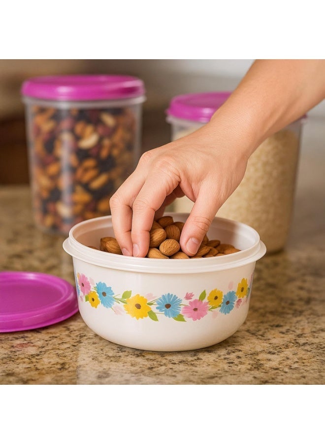 Timmy Classic Plastic 7-Piece Food Storage Container Set | Airtight & Stackable Kitchen Organizer Boxes | BPA-Free Durable Containers for Dry & Wet Food Storage - Image 2