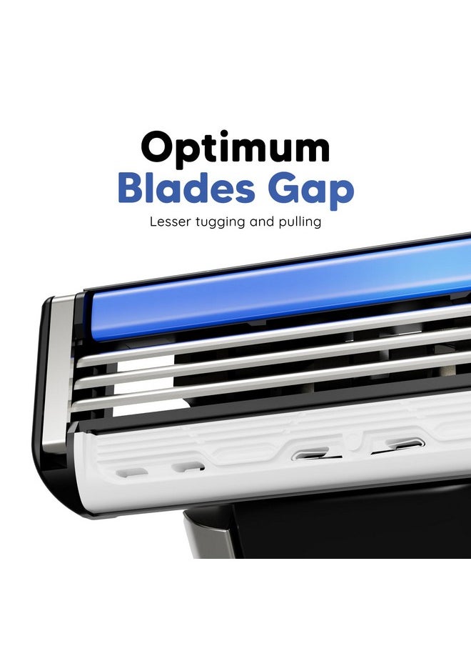 LetsShave - Pro 3 Advance Shaving Razor Blade For Men | Made In South Korea | Lubricating Strip With Aloe Vera & Vitamin E | 3 Blade Full Body Razor | Rubber Guard & Open Flow Architecture - Pack Of 12 Blade Refills - Image 1