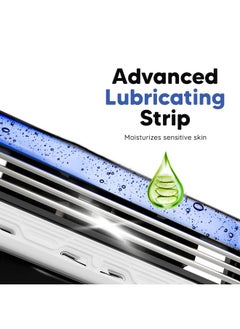 LetsShave Pro 3 Advance Shaving Razor Blade For Men | Made In South Korea | Lubricating Strip With Aloe Vera & Vitamin E | 3 Blade Full Body Razor | Rubber Guard & Open Flow Architecture - Pack Of 12 Blade Refills  - Image 4