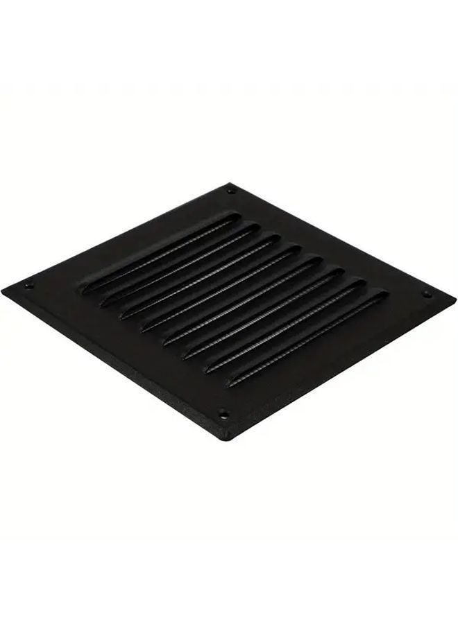 Durable Black Metal Square Ventilation Grille 1pc Indoor Outdoor Air Vent Louver - Image 5