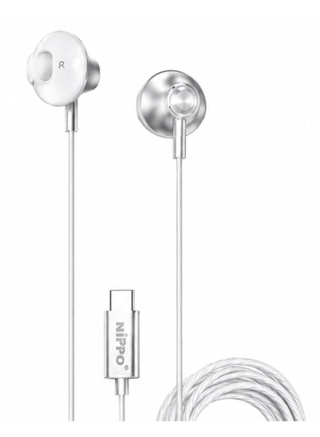 Nippo NP-6 Pro Type-C Earphones with Metal Build, MFi Certified for iPhone - Image 1