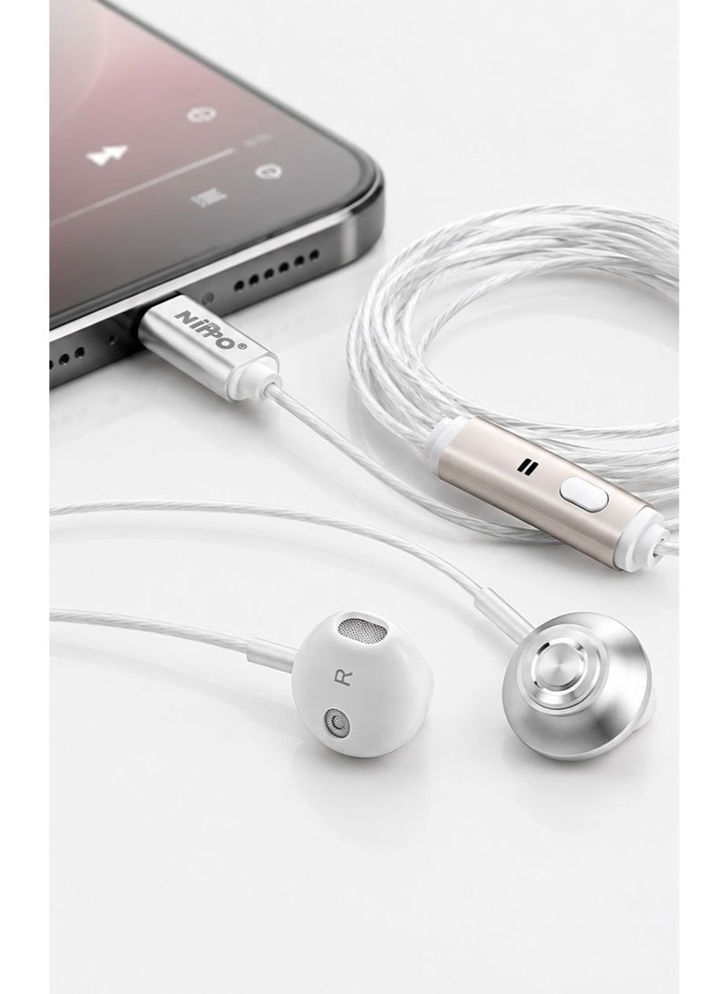 Nippo NP-6 Pro Type-C Earphones with Metal Build, MFi Certified for iPhone - Image 3