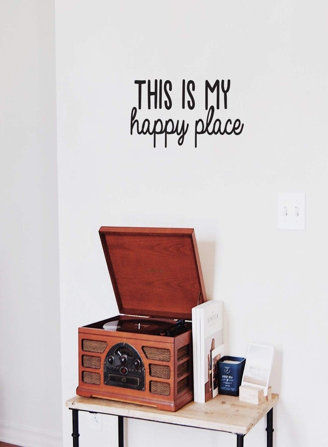 Ceybo Vinyl Wall Art Decal - This is My Happy Place - 10" x 22.5" - Modern Inspirational Quote Sticker for Home Apartment Office Workplace Bedroom Living Room Decor - Image 3