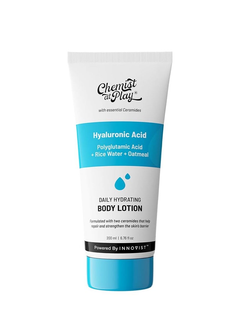Chemist at Play Hydrating Body Lotion with Rice Water and Hyaluronic Acid for Deep Moisturization All Skin Type Hydrate Dry and Flaky Skin Vegan and Cruelty-Free 200 ml - Image 2