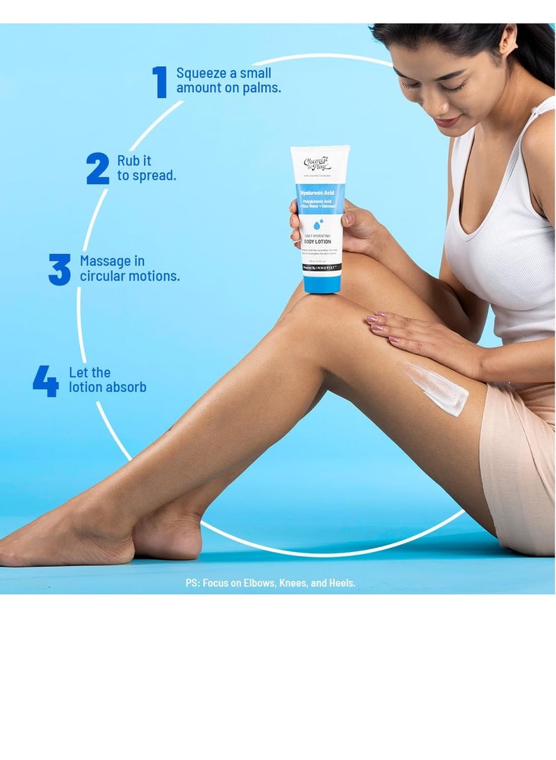 Chemist at Play Hydrating Body Lotion with Rice Water and Hyaluronic Acid for Deep Moisturization All Skin Type Hydrate Dry and Flaky Skin Vegan and Cruelty-Free 200 ml - Image 5