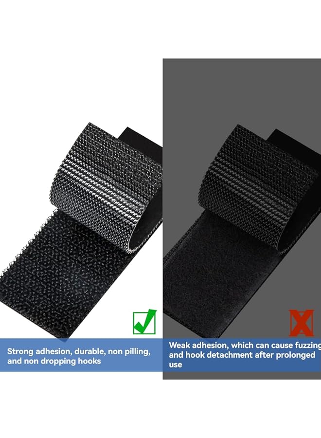 erorex Hook And Loop Tape Strips 18Pcs Heavy Duty Double Side Mounting Tape With 3 Sizes Industrial Strength Sticky Back Fastener Interlocking Tape For Carpet Rug Mattress Sofa Couch Cushions  - Image 4