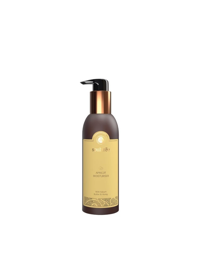 SoulTree Apricot Moisturizer With Honey & Kokum Butter Organic, Nourishing Skincare Moisturizer for Radiant and Soft Skin, Hydrating Formula with Natural Ingredients- 200ml - Image 1