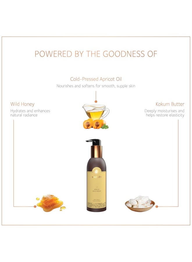 SoulTree Apricot Moisturizer With Honey & Kokum Butter Organic, Nourishing Skincare Moisturizer for Radiant and Soft Skin, Hydrating Formula with Natural Ingredients- 200ml - Image 4