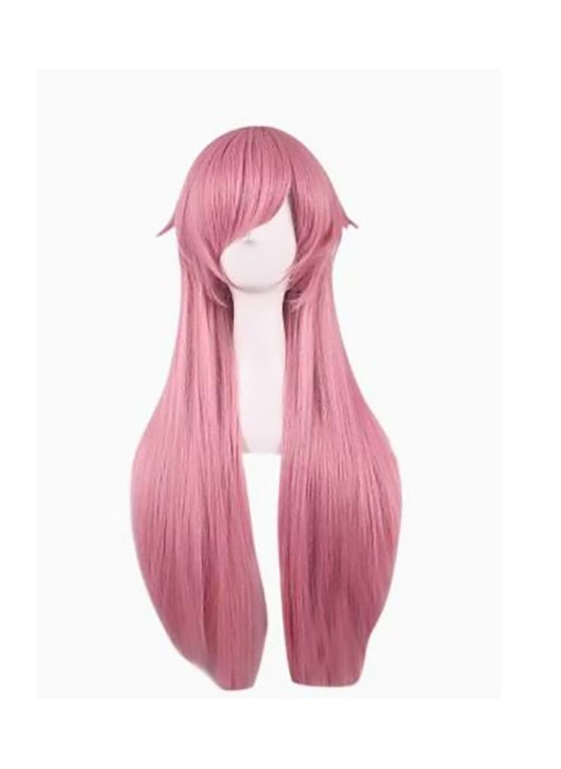 Estelle Cosplay Wavy Hair Gradient Mix Color Natural Looking Wig Pink 80 cm  - Image 1