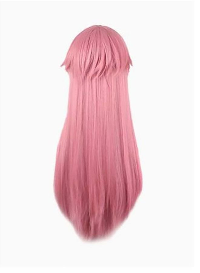 Estelle Cosplay Wavy Hair Gradient Mix Color Natural Looking Wig Pink 80 cm  - Image 2
