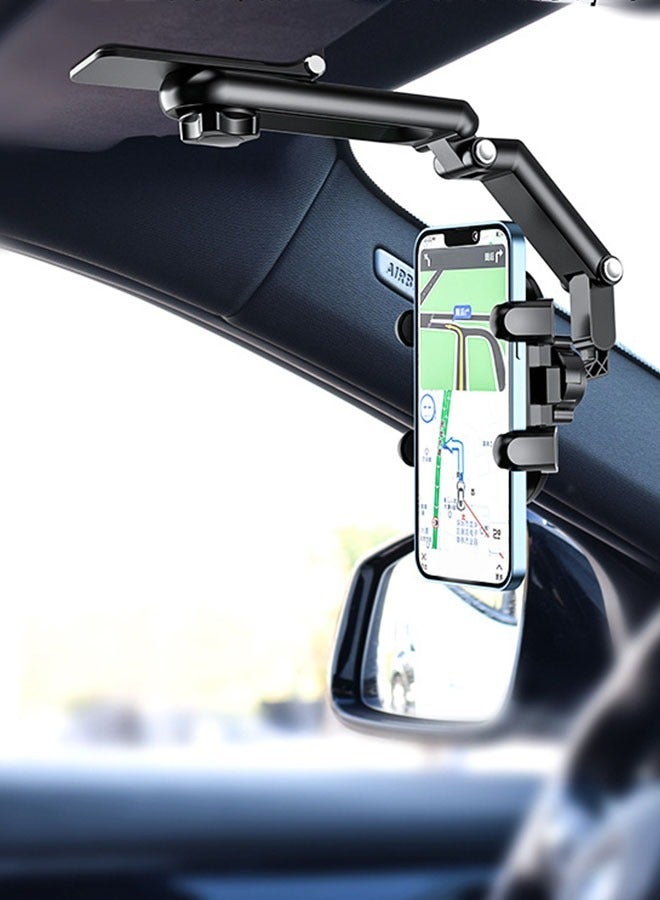 Car Phone Holder,Rotatable and Retractable Car Phone Holders,2024 Multipurpose Used Car Visor 1080 Rotation Phone Clip,Universal Car Phone Holder Mount,Cell Phone Holder Car Compatible with All Phone - Image 1