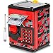 Vcertcpl ATM Piggy Bank for Boys Girls Vcertcpl Mini ATM Coin Bank Money Saving Box with Password Kids Safe Money Jar for Adults with Auto Grab Bill Slot Great Gift Toy Bank for KidsCamouflage Red - Image 4