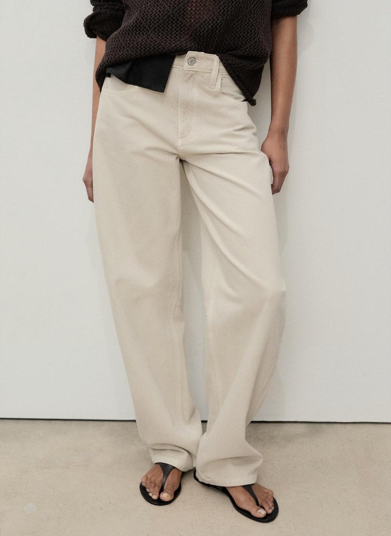 MANGO - Casual High-Rise Balloon Jeans - Image 1