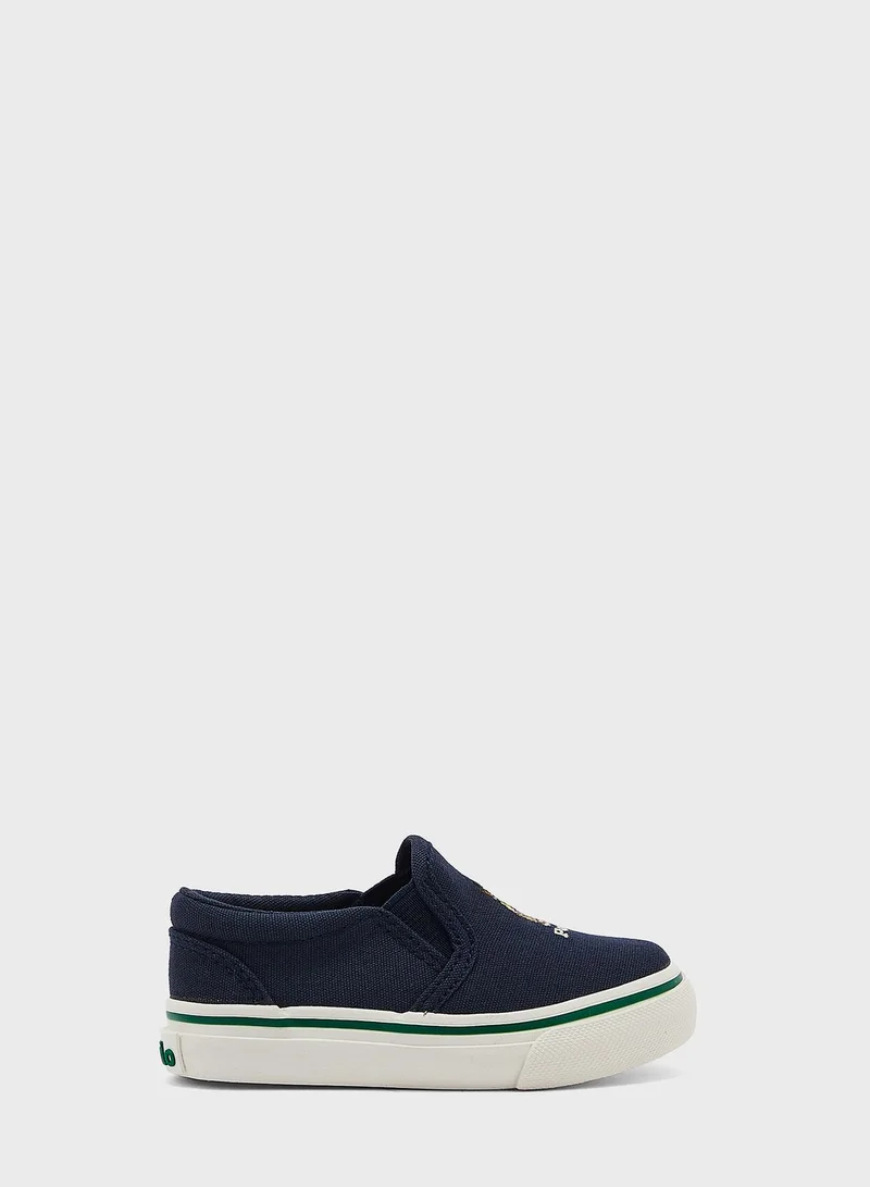 POLO RALPH LAUREN Kids Keaton Slip On Bear  Loafers