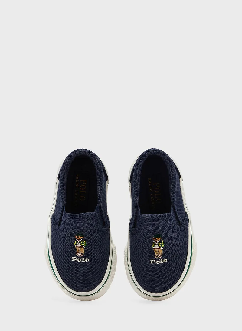 POLO RALPH LAUREN Kids Keaton Slip On Bear  Loafers