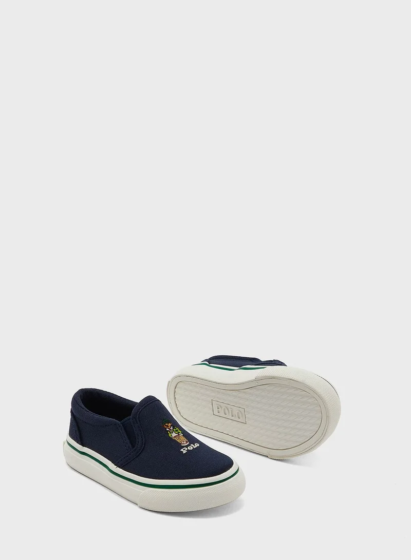POLO RALPH LAUREN Kids Keaton Slip On Bear  Loafers