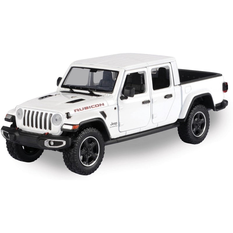 MOTORMAX 2021 Gladiator Rubicon (Closed Top) Pickup Truck White 1/24-1/27 Diecast Model Car by Motormax 79368 - Image 1