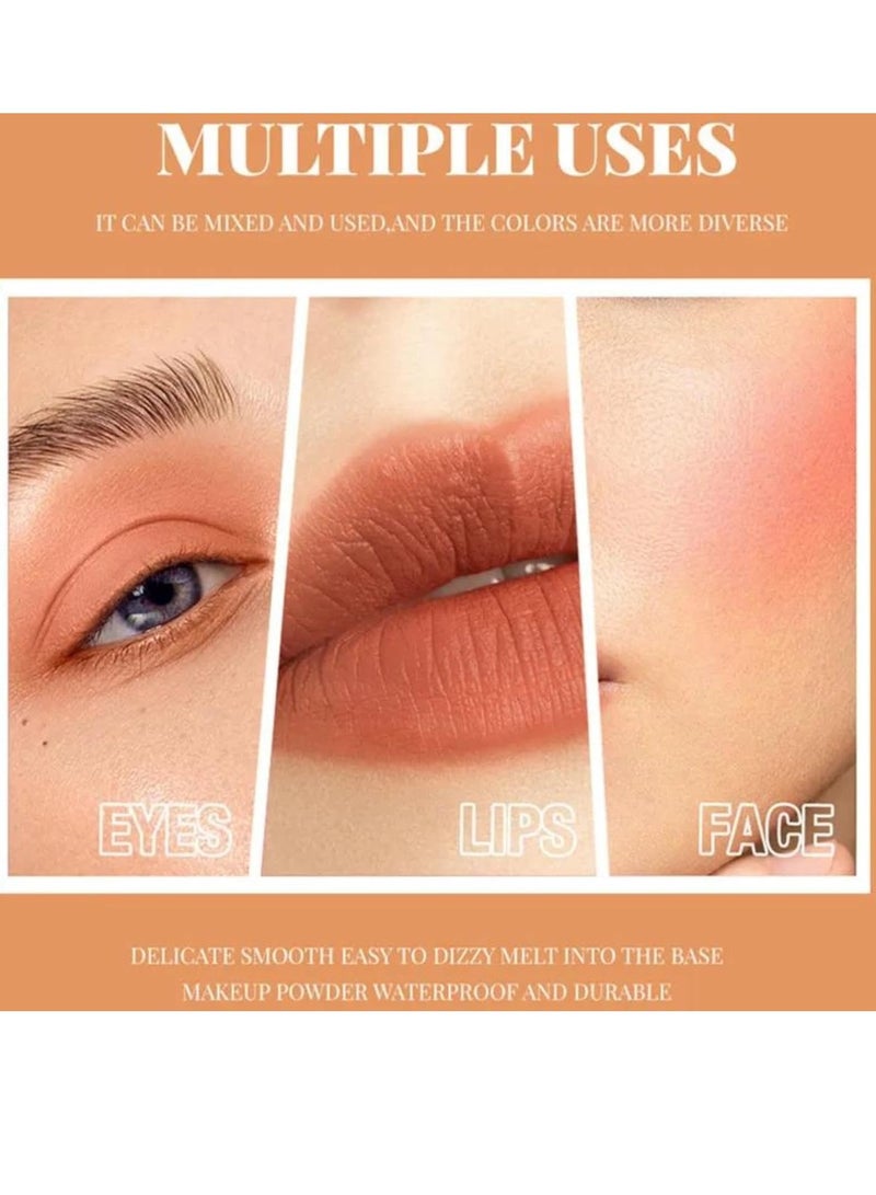 DIMSHOW Liquid Blush Creamy Formula Mousse Blush Creamy Liquid Matte Finish Blusher Face Beauty Makeup Liquid Tinted Mousse Blush Eyeshadow and Lipstick Long Wearing Moisturizing Blush 01 - Image 4