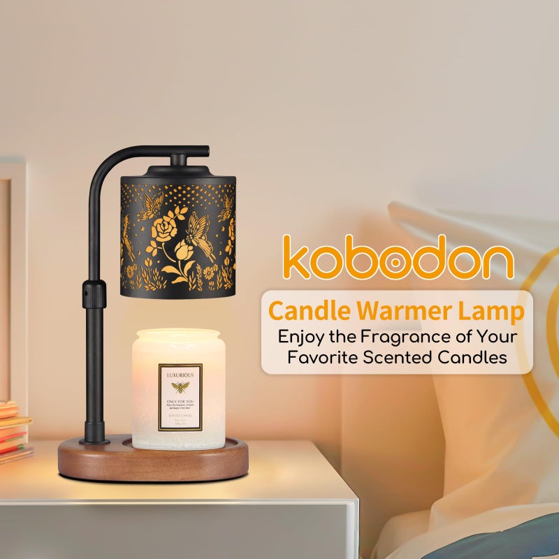 kobodon Candle Warmer Lamp,Birthday Gifts for Women Mom,Adjustable Height for Scented Jar Candles,Electric Candle Lamp Warmer for Home Decor(Butterfly Roses) - Image 5