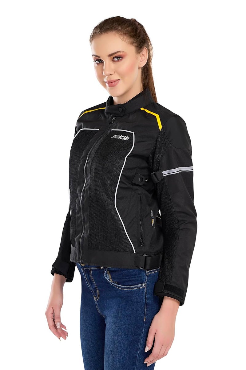 Raida Empress Women’s Riding Jacket | Level 2 CE Armour | Sleek, Feminine Fit | Lightweight & Protective | Made for Lady Riders | Ride in Style with Full Protection (3XL, Hiviz) - Image 4