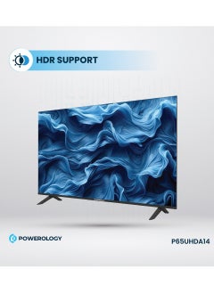باورولوجي تلفزيون ذكي مقاس 65 بوصة UHD 4K Android DLED بدون إطار / دعم HDR / دقة 3840x2160 / مكبر صوت / Maxhub Share / 3x HD Inputs / YouTube/ Netflix/ Shahid/Movies/Home/ واجهة سهلة الاستخدام - أسود  - Image 5