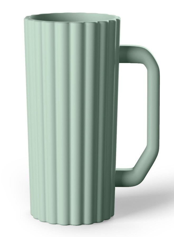 Mintlyfe Baby Bath Rinse Cup, Silicone Body Washing Rinser Cup with Easy Grip Handle (Sage) - Image 1