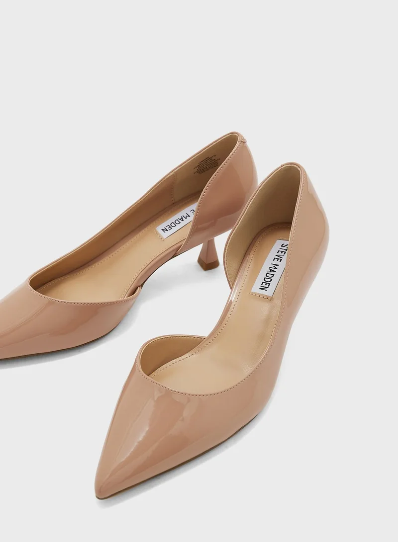 STEVE MADDEN Cross Strap Mid Heel Sandals