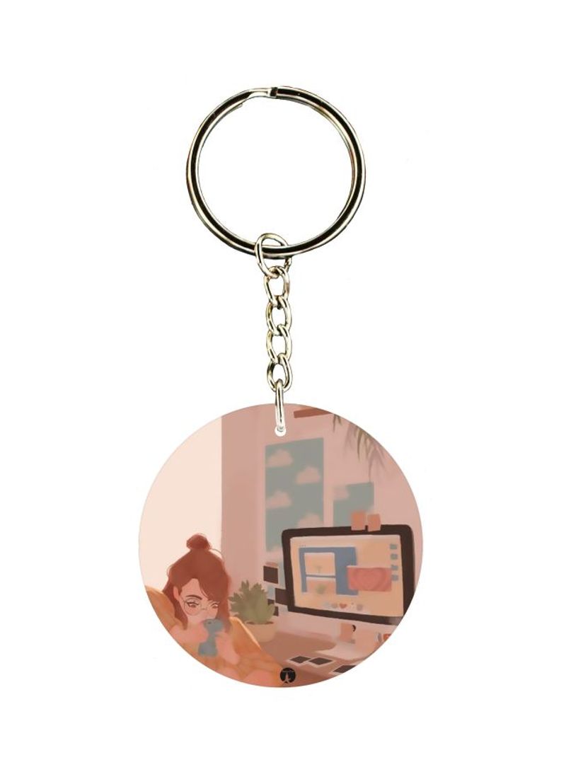 Girl Printed Keychain