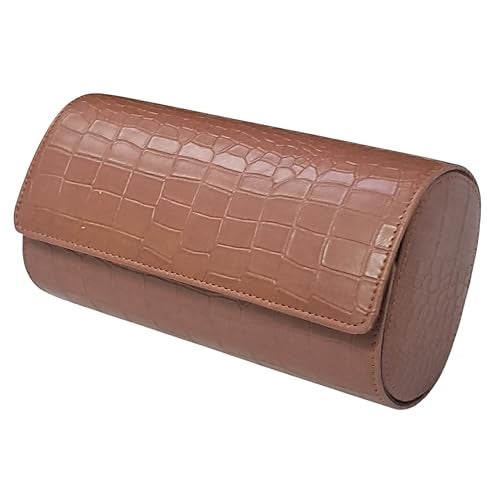 essart Luxury Watch Storage Case – Premium Leather Organizer Box for Exclusive Timepieces, Elegant Display & Protection for Collectors (WR-1013-Croco-Tan) - Image 1