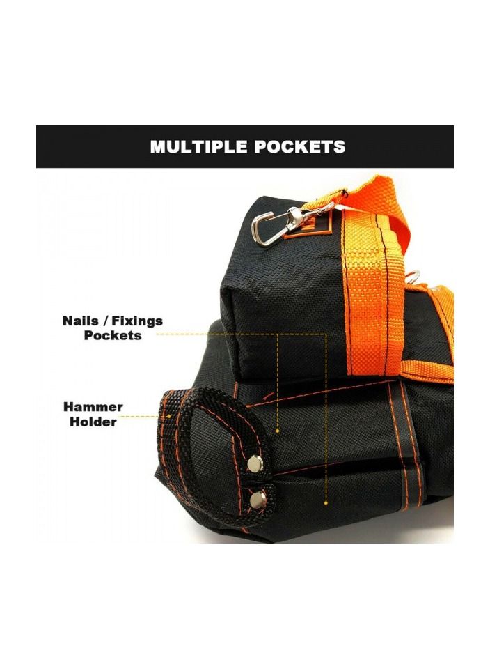 1-Piece Multifunction Electricians Tool Belt Pouch,Screwdrivers Hammer Pencil Holder Bag  - Image 4