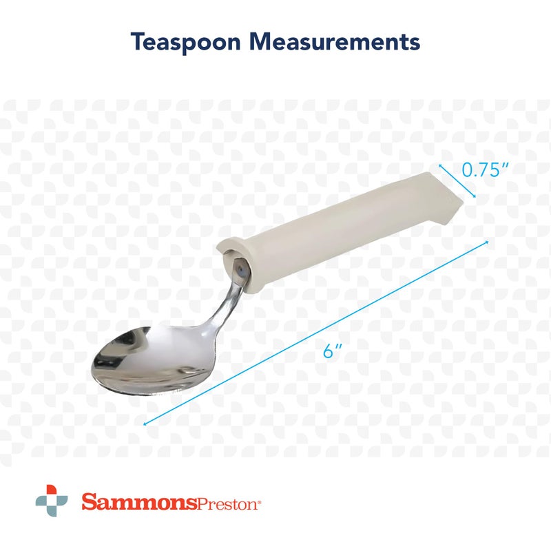 Sammons Preston Plastic Handle Swivel Teaspoon, Adaptive Utensils, 6" Long - Image 4